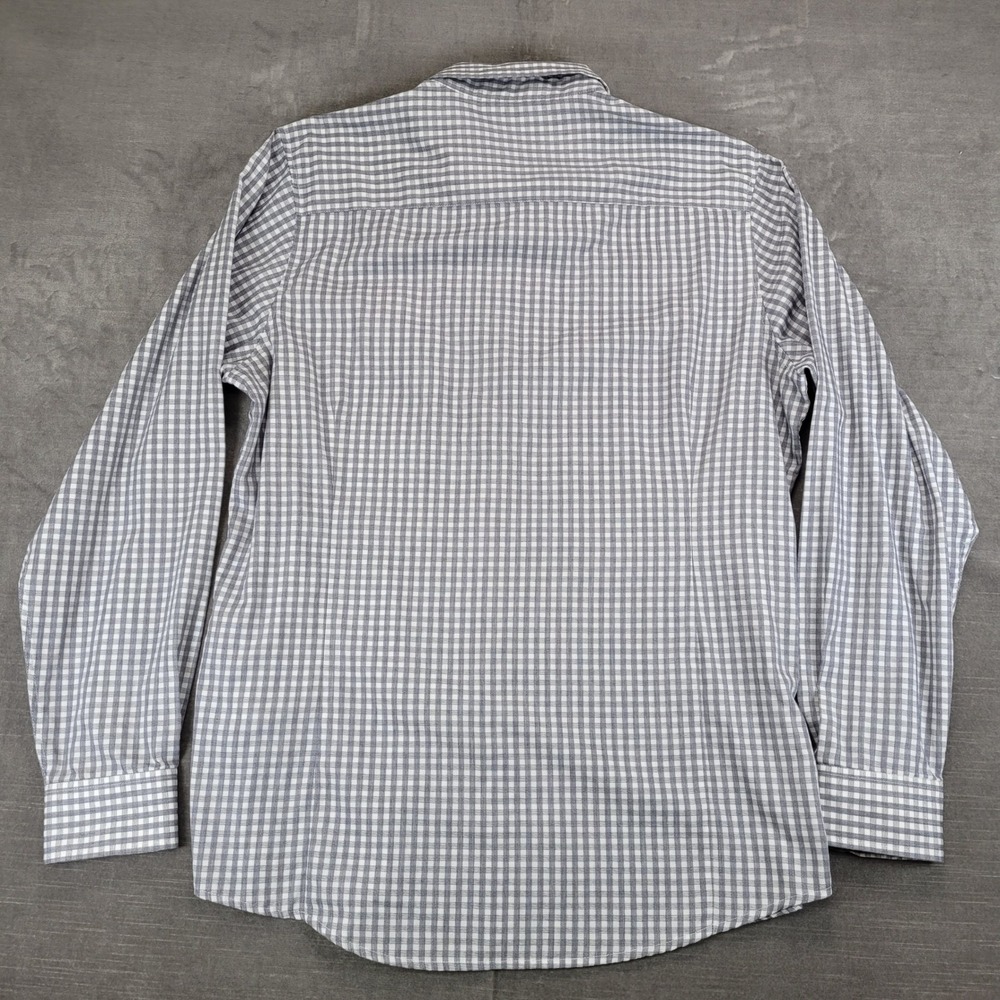 Antigua Mens Atlanta Braves MLB Gingham Button Down Shirt Grey White‎ Large L - Picture 6 of 6